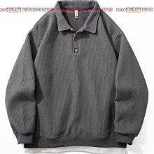 重磅華夫格polo衫t恤男潮牌拼接半拉鍊短袖大學T襯衫領七分袖上衣-22號穿搭 歷史價格詳細信息