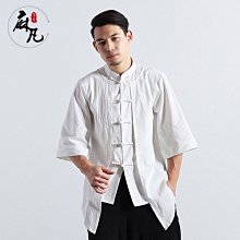苧麻男士短袖t恤 寬松立領休閑男t恤廠家批發 國風男裝一件代發 男士唐裝 歷史價格詳細信息