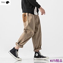 束腳九分褲 直筒棉質長褲 大尺碼運動褲 M-5XL  秋季褲子 棉質長褲  休閒褲 抽繩鬆腰設計 口袋拉鏈 歷史價格詳細信息