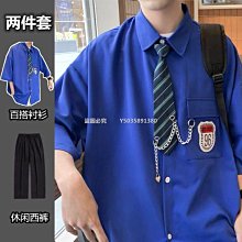 精選克萊因藍毛衣男春秋款日系復古慵懶風寬松情侶針織ins潮秋冬加厚-潮男服飾 歷史價格詳細信息