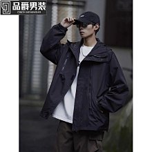 衝鋒衣外套 戶外登山服 動外套 SOURS輕戶外連帽沖鋒衣 男女潮牌 寬松拼色 中性風工裝外套-品爵男装 歷史價格詳細信息