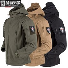 軟殼衣男戶外抓絨防水沖鋒衣冬季加厚保暖夾克外套女登山服-潮男服飾 歷史價格詳細信息