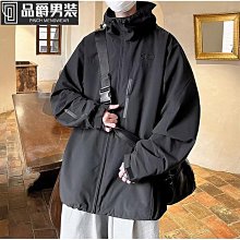 衝鋒衣外套男生高級感春秋冬款時尚棉服美式痞帥防水防風機能夾克 歷史價格詳細信息