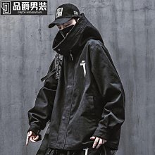 外套女國潮機能風巫師帽夾克男女厭世喪系高街情侶寬鬆拉鍊衝鋒衣-潮男服飾 歷史價格詳細信息