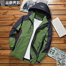 外套男春秋薄款戶外防風防水衝鋒衣男大尺碼多口袋印製logo 男休閒夾克 歷史價格詳細信息