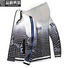 衝鋒衣外套男港風韓版情侶印花連帽戶外登山服防風防水百搭男女中性棒球服外套飛行夾克天天精選 歷史價格詳細信息