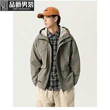 品牌男士外套春秋季新款潮流連帽夾克衫中青年寬鬆休閒男裝上衣男 歷史價格詳細信息