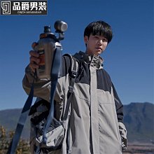 衝鋒衣外套男工裝夾克戶外衝鋒衣戶外運動百搭夾克登山外套B85 衝鋒衣外套男春秋季新款潮牌-時尚男裝 歷史價格詳細信息