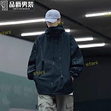 日系機能黑武士衝鋒衣外套 男生美式復古外套 大尺碼外套 高領拉鏈連帽外套 情侶裝 連帽開衫 防風外套 M3XL-品爵男装 歷史價格詳細信息