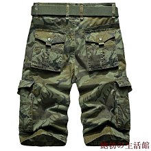 純棉迷彩七分褲 男 夏季薄款 休閒褲 寬鬆 多口袋五分褲 工裝褲 中老年馬褲 歷史價格詳細信息