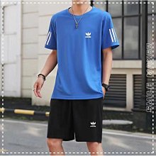 休閒運動 套裝 男 2022夏季 冰絲 連帽 短袖 上衣 男士 潮流 帥氣 兩件套搭配-正正男裝 歷史價格詳細信息