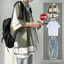 【精品男裝】三件套/夏季日係穿搭套裝男複古寬鬆馬甲背心潮男套裝七分短褲男 FCZG-MINTS名仕男裝 歷史價格詳細信息