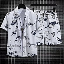 #婷婷百貨短袖襯衫男夏季外套韓版工裝套裝2023新款痞帥氣男裝一套搭配 0ZAK 歷史價格詳細信息