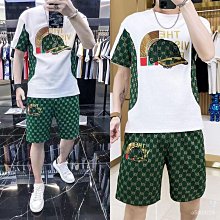 #婷婷百貨套裝 格紋套裝 夏季冰絲涼感套裝 大碼休閒套裝 韓版顯瘦套裝 男生衣著 歷史價格詳細信息