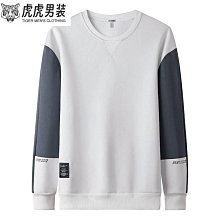 大學T男 長袖體恤 圓領體恤 正韓休閒長袖T 拼接撞色T 時尚字母標誌設計 多色男生春秋上衣 歷史價格詳細信息