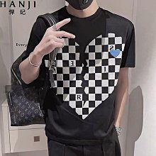 短袖T恤男士新款潮牌感男裝內搭圓領半袖針織打底衫上衣 男短袖T恤 男短T 襯衫 針織短袖 歷史價格詳細信息