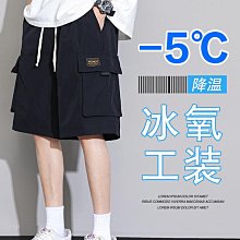 冰絲工裝短褲男夏季薄款速乾休閒五分褲寬鬆外穿 歷史價格詳細信息