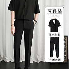 涼感 冰絲 男T 美式工裝沖鋒褲子男士夏季新款冰絲速干寬松運動夏天休閑長褲 歷史價格詳細信息