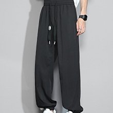 冰絲褲子男士夏季薄款潮牌闊腿褲直筒寬松休閑長褲垂感速幹運動褲 歷史價格詳細信息