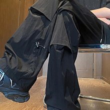 涼感 冰絲 男T 美式工裝沖鋒褲子男士夏季新款冰絲速干寬松運動夏天休閑長褲 歷史價格詳細信息