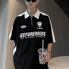 男士 字母印花 翻領 polo衫 純棉紐扣 立領 透氣 排汗 健美健身百搭 POLO短袖 上衣 經典黑白色 短袖 衣著-22號穿搭 歷史價格詳細信息