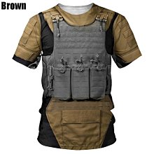 夏季新款時尚男士防彈背心印花3d T恤休閒短袖圓領T恤搞笑T恤個性男士超大T恤酷上衣S-5XL  滿599免運 歷史價格詳細信息