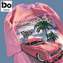 【IDO】100%純棉 T恤 短袖 韓版素色字母印花短袖t恤男 夏季設計感潮流高級感黑色短袖 情侶黑色上衣 歷史價格詳細信息