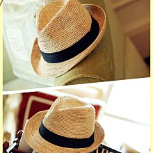手工毛邊拉菲草大檐遮陽帽女式夏防曬草編空頂太陽帽海邊沙灘草帽-佳藝居 歷史價格詳細信息
