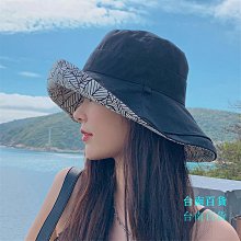 雙面漁夫帽女秋冬遮陽防曬小眾時尚大帽簷摺疊23新款顯臉小魚夫女帽 歷史價格詳細信息