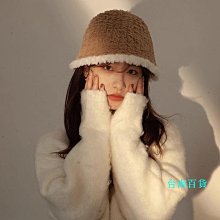 白色毛絨漁夫帽大頭圍盆帽韓系星星甜美秋冬款水桶帽毛茸茸帽子女 歷史價格詳細信息