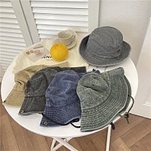 復古牛仔漁夫帽子女夏大頭圍水桶盆帽日系遮陽顯臉小帽子網紅 歷史價格詳細信息