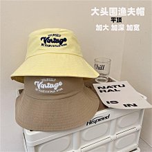 [大頭圍] 漁夫帽男 韓版原創春夏大碼嘻哈帽 日系防曬太陽帽遮陽帽 大頭圍魚夫帽 盆帽子女 歷史價格詳細信息