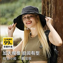 帽子女夏季遮陽防紫外線漁夫帽遮臉黑膠太陽帽網紅大檐空頂防曬帽【緻雅尚品】 歷史價格詳細信息