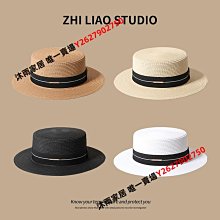 草帽 网红新款可调节女遮阳帽适合大圆脸休闲帽子防晒沙滩可折叠防UV~熱銷 歷史價格詳細信息