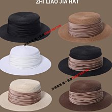 草帽法式平頂草帽女夏天海邊沙灘時尚小禮帽日系UV時尚草編遮陽防曬帽 新品 歷史價格詳細信息