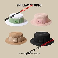 草編平頂禮帽女夏天出游防曬遮陽帽小眾款平頂帽日系穿搭休閑草帽-沐雨家居 歷史價格詳細信息