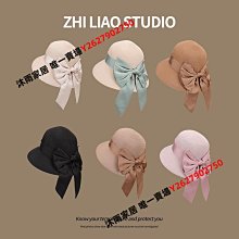 草帽夏季蝴蝶結遮陽女草帽防紫外線防曬帽大檐海邊黑膠漁夫帽太陽帽子 新品 歷史價格詳細信息