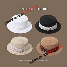 草編平頂禮帽女夏天出游防曬遮陽帽小眾款平頂帽日系穿搭休閑草帽-沐雨家居 歷史價格詳細信息