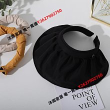 黑膠空頂帽子女夏遮陽防紫外線遮臉防曬帽大簷可折曡紮馬尾太陽帽 歷史價格詳細信息