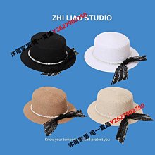 草編平頂禮帽女夏天出游防曬遮陽帽小眾款平頂帽日系穿搭休閑草帽-沐雨家居 歷史價格詳細信息