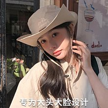帽子 沙漠西部牛仔帽穿搭川西旅行拍照登山帽大頭圍65cm漁夫帽防曬遮陽 歷史價格詳細信息