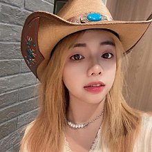 帽子 西部牛仔帽新品酷辣妹風大檐遮陽帽防皮革復古旅游度假翹邊爵士帽 歷史價格詳細信息