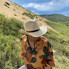 草帽遮陽草帽女款夏天出游度假防曬沙灘太陽帽子法式氣質草編平頂禮帽 新品 歷史價格詳細信息