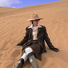 帽子 西部牛仔帽子女士秋冬毛呢英倫法式復古洋氣優雅時尚騎士禮帽氈帽 歷史價格詳細信息