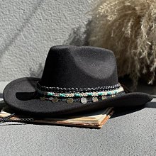 毛呢禮帽男爵士帽禮帽女秋冬季平簷直邊大帽簷帽 歷史價格詳細信息