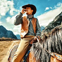 帽子美國西部牛仔帽男帽女帽羊毛大檐禮帽復古馬術露營大頭圍藏式帽子 價格比較,價格查詢,歷史價格詳細信息