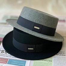 英倫黑色毛呢帽男士時尚韓版潮休閒百搭舞臺帽子男演出平頂禮帽女 歷史價格詳細信息