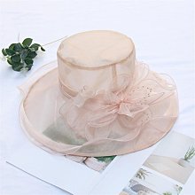 夏季女紗帽女士遮陽帽貴族帽子女網紗捲邊花朵禮帽女英倫名媛涼帽 歷史價格詳細信息