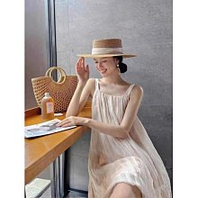 草帽法式復古平頂禮帽夏季海邊沙灘遮陽防曬草帽赫本度假風太陽帽子女 新品 歷史價格詳細信息