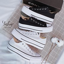 Converse 帆布鞋 Chuck Taylor All Star 黑 白 女鞋 厚底 增高 高低筒 任選 【ACS】 歷史價格詳細信息